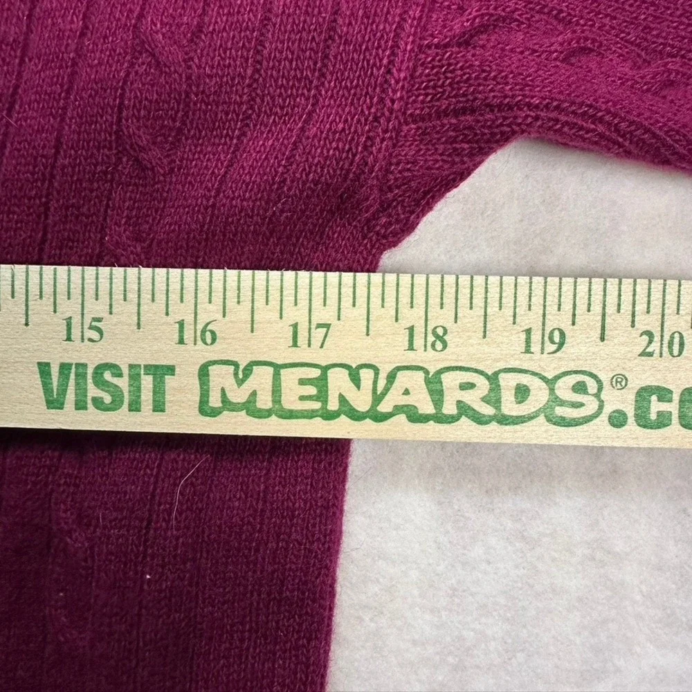 Vintage Outlander Studio Lambswool Angora Cable Knit Polo‎ Sweater Dress Pink M